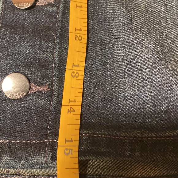 Express Full Button Retro Y2K Denim Jean Skirt - Picture 6 of 7